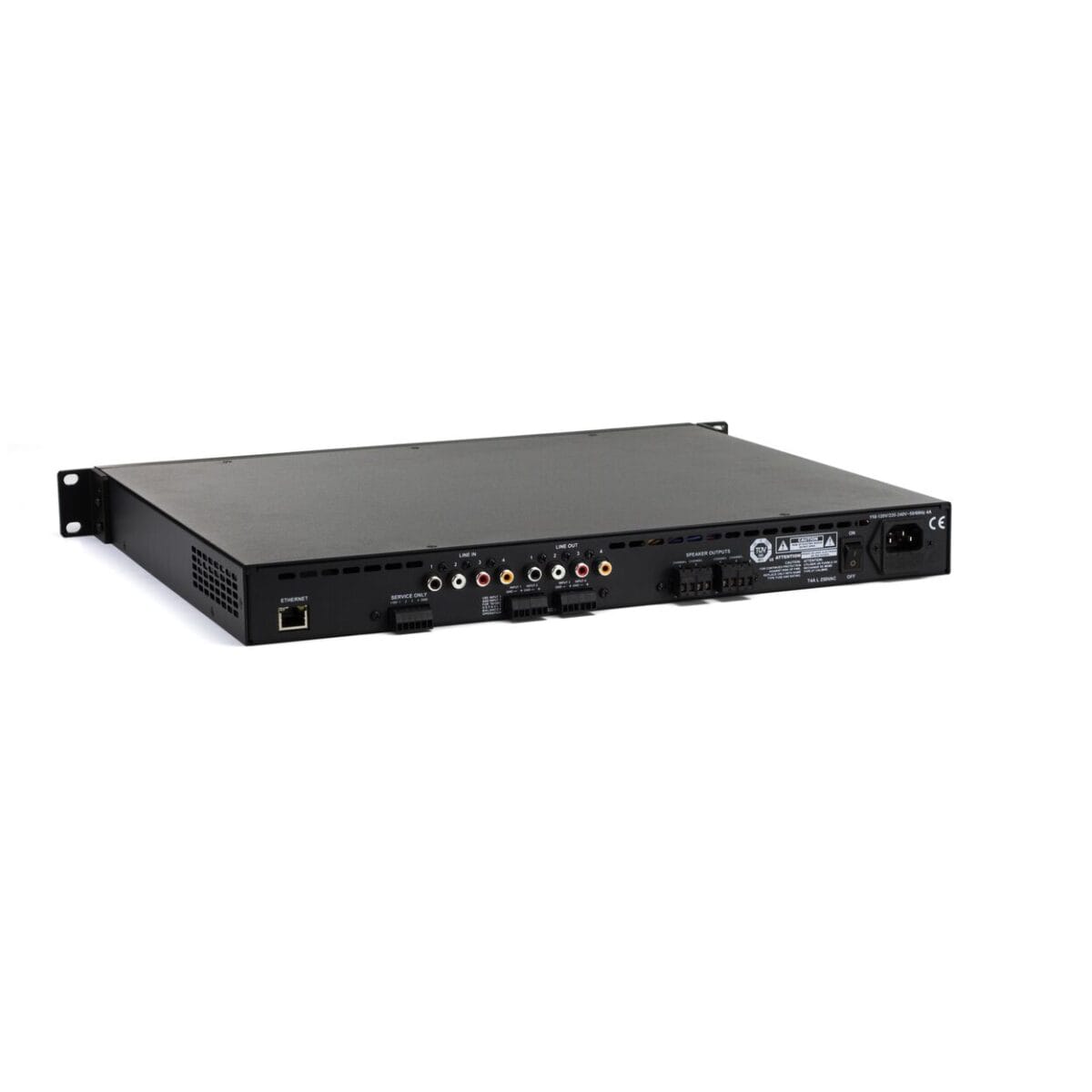 Amplificateur puissant 4x250 W avec DSP intégré, idéal pour installations Hi‑Fi, multiroom ou 70/100 V au Maroc. Réglage précis via interface web, compatible enceintes encastrables Klipsch.