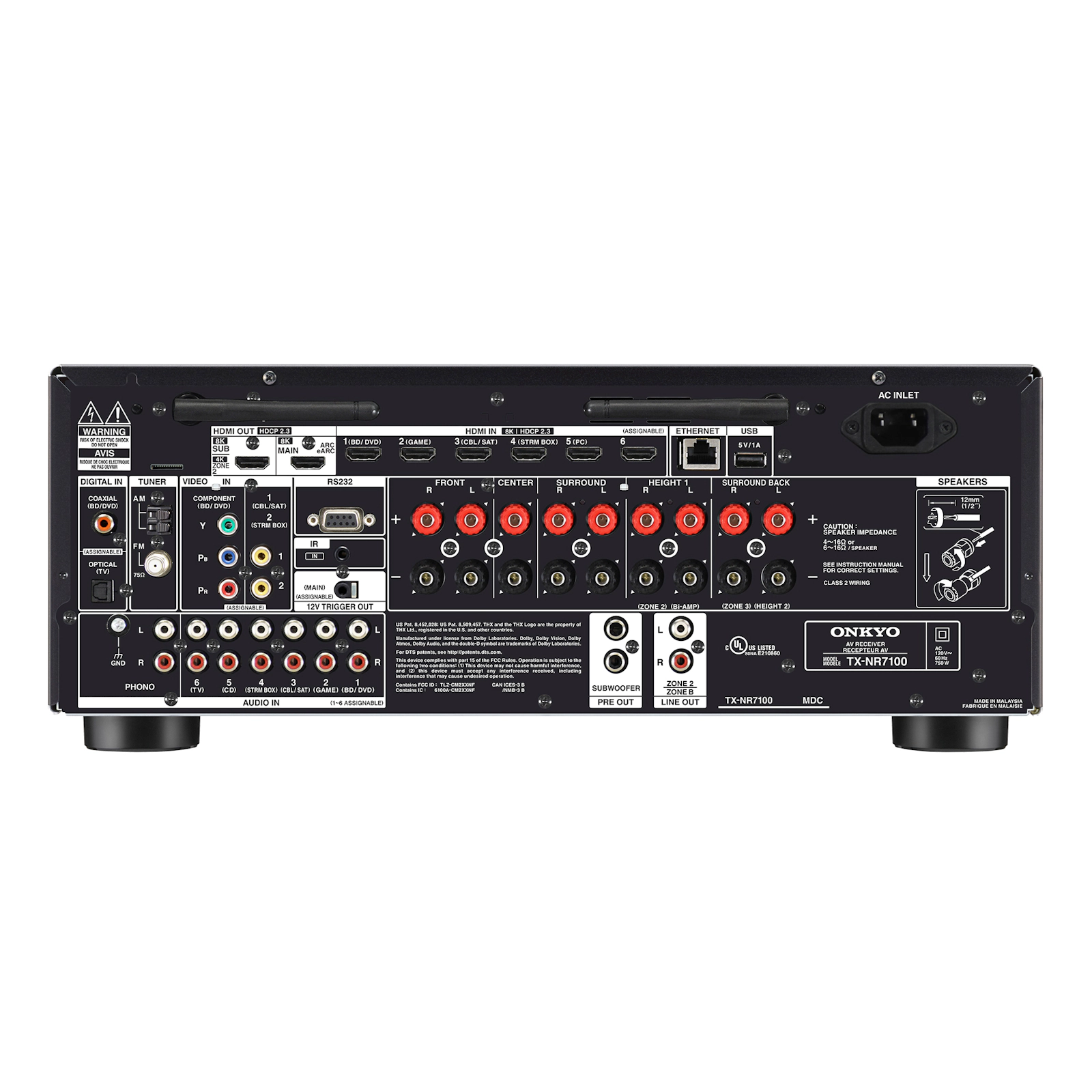 Onkyo-TX-NR7100-Rear TX-NR7100