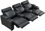 Fauteuil Cinema 3 places LumeO 0823 Cuir noir